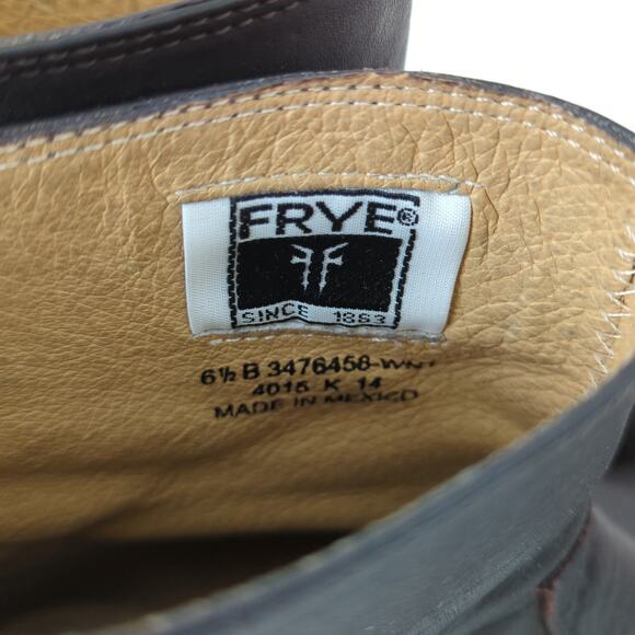 Frye Women's Melissa Button Back Zip Short Ankle Bootie Brown 6.5 B Boots 76458 - Picture 5 of 11